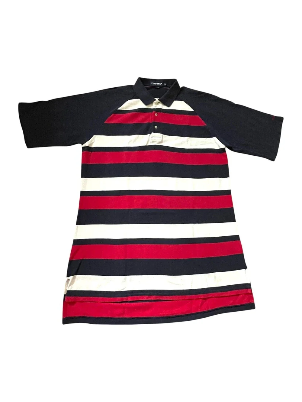 Ralph Lauren Polo Golf Shirt Men's XL Red White Blue READ!